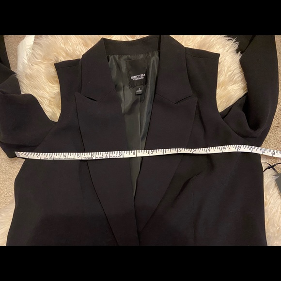 NWT Women's Simply Vera Vera Wang Cold-Shoulder Blazer - Picture 9 of 10